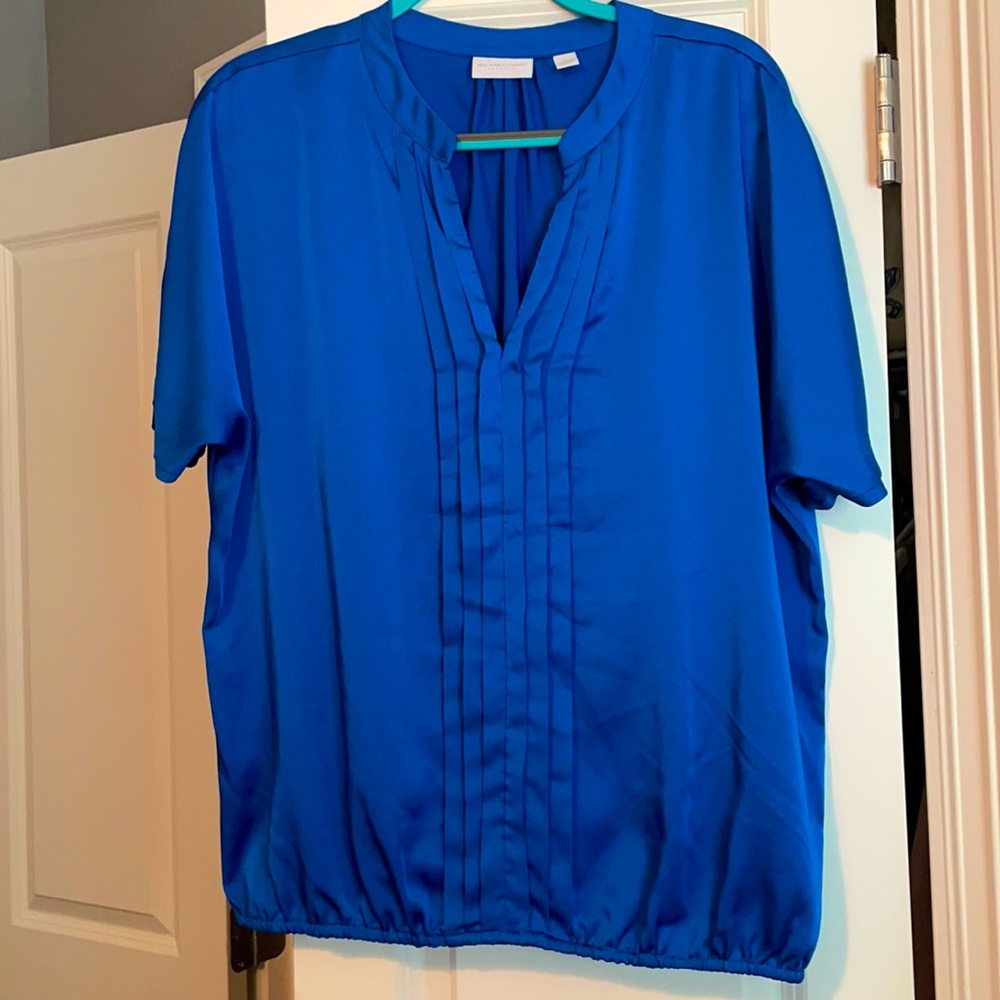 Silk royal blue dress shirt